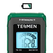 Multimètre Tesmen TM510 - Indicateur de batterie faible