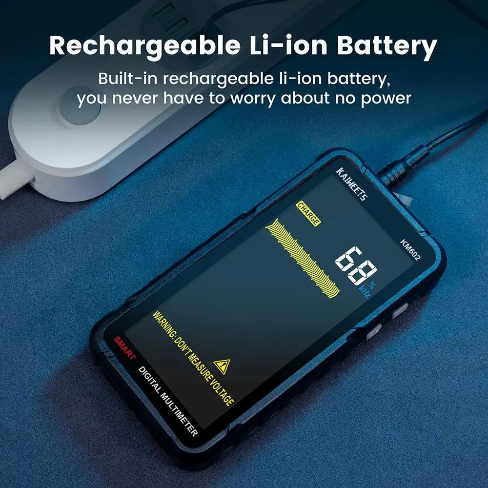 Multimètre numérique intelligent Kaiweets KM602 – 6000 points True-RMS – Batterie rechargeable