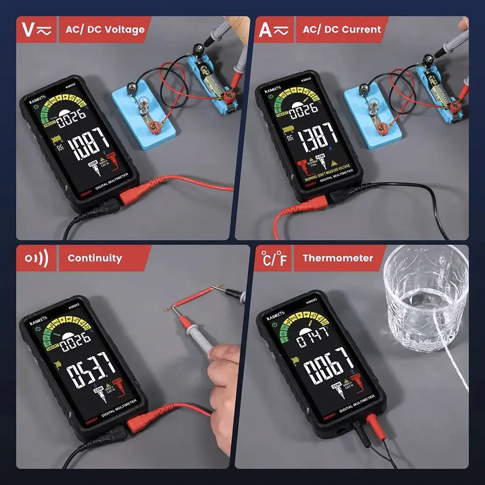 Multimètre numérique intelligent Kaiweets KM602 – 6000 points True-RMS – Mesures