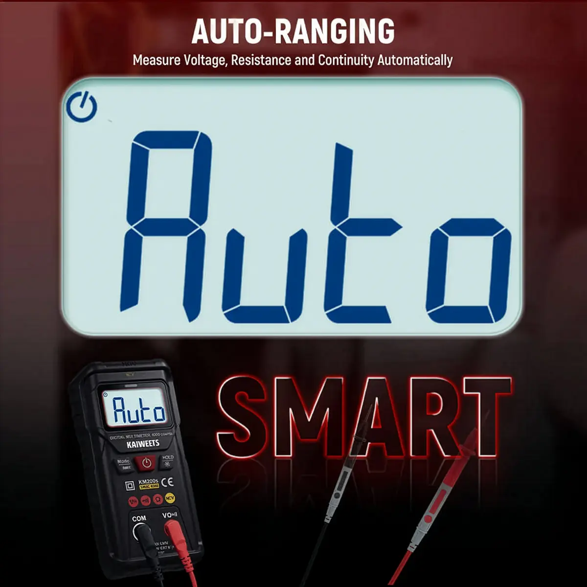 Multimètre Kaiweets KM200S – Mode automatique