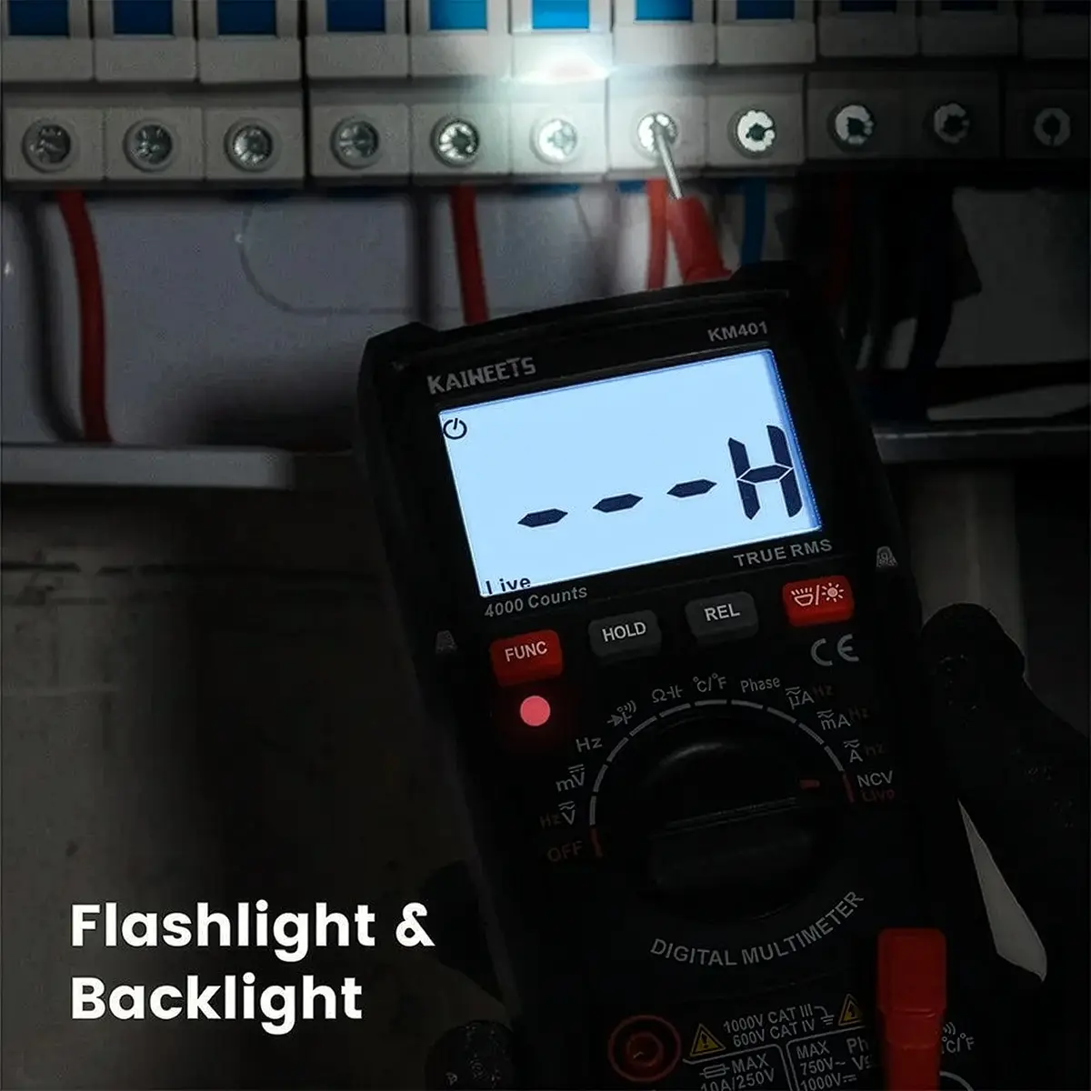 Multimètre Kaiweets KM401 – Lampe de poche et écran rétroéclairé