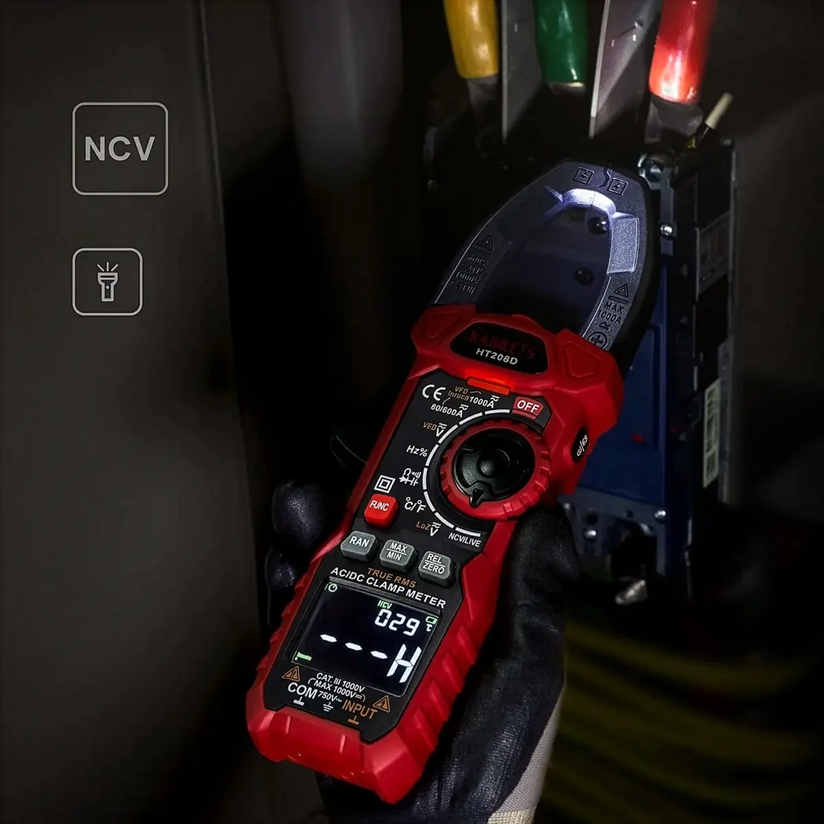 Pince ampèremétrique Kaiweets HT208D - Mesures NCV