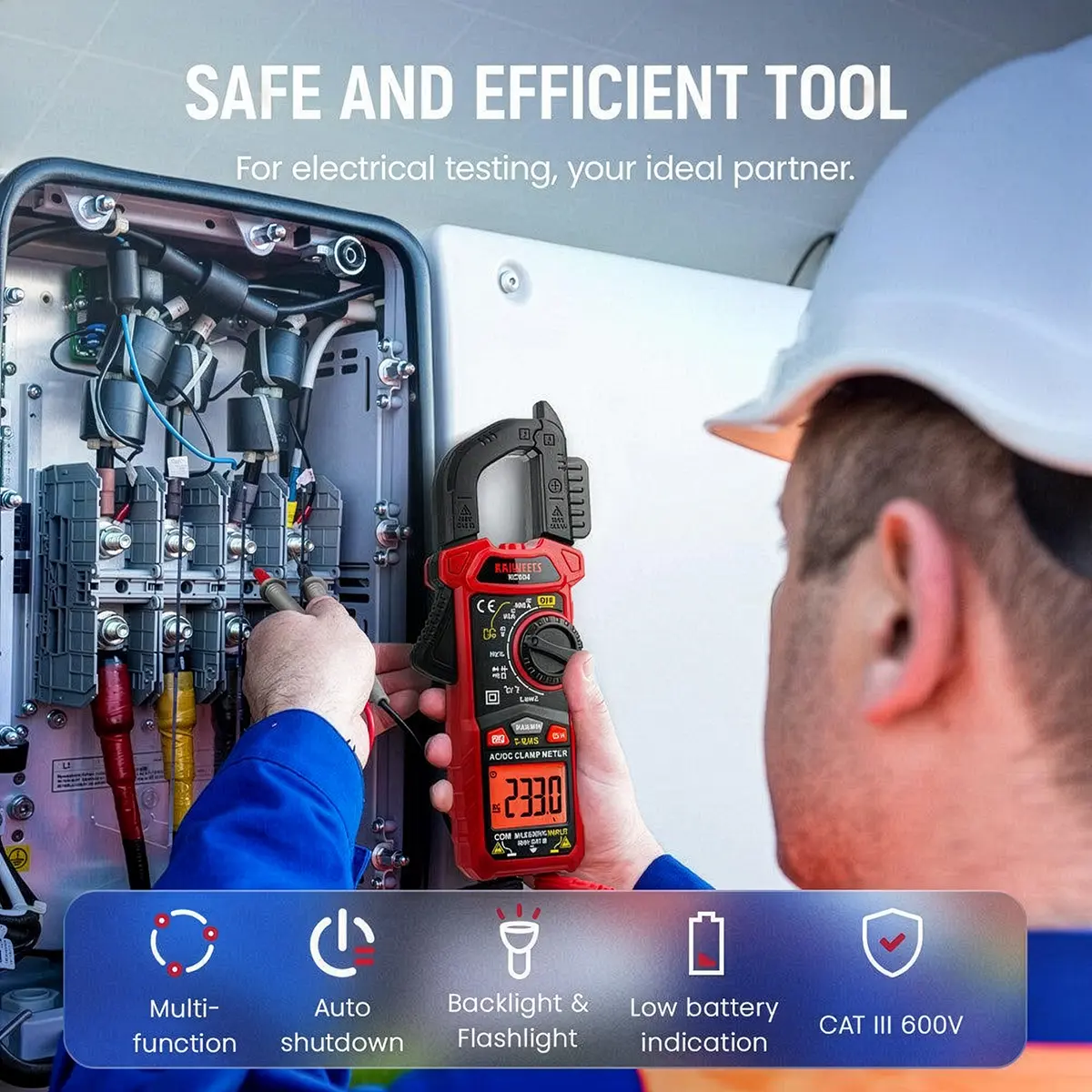 Pince ampèremétrique Kaiweets KC604 – Sécurité et efficacité