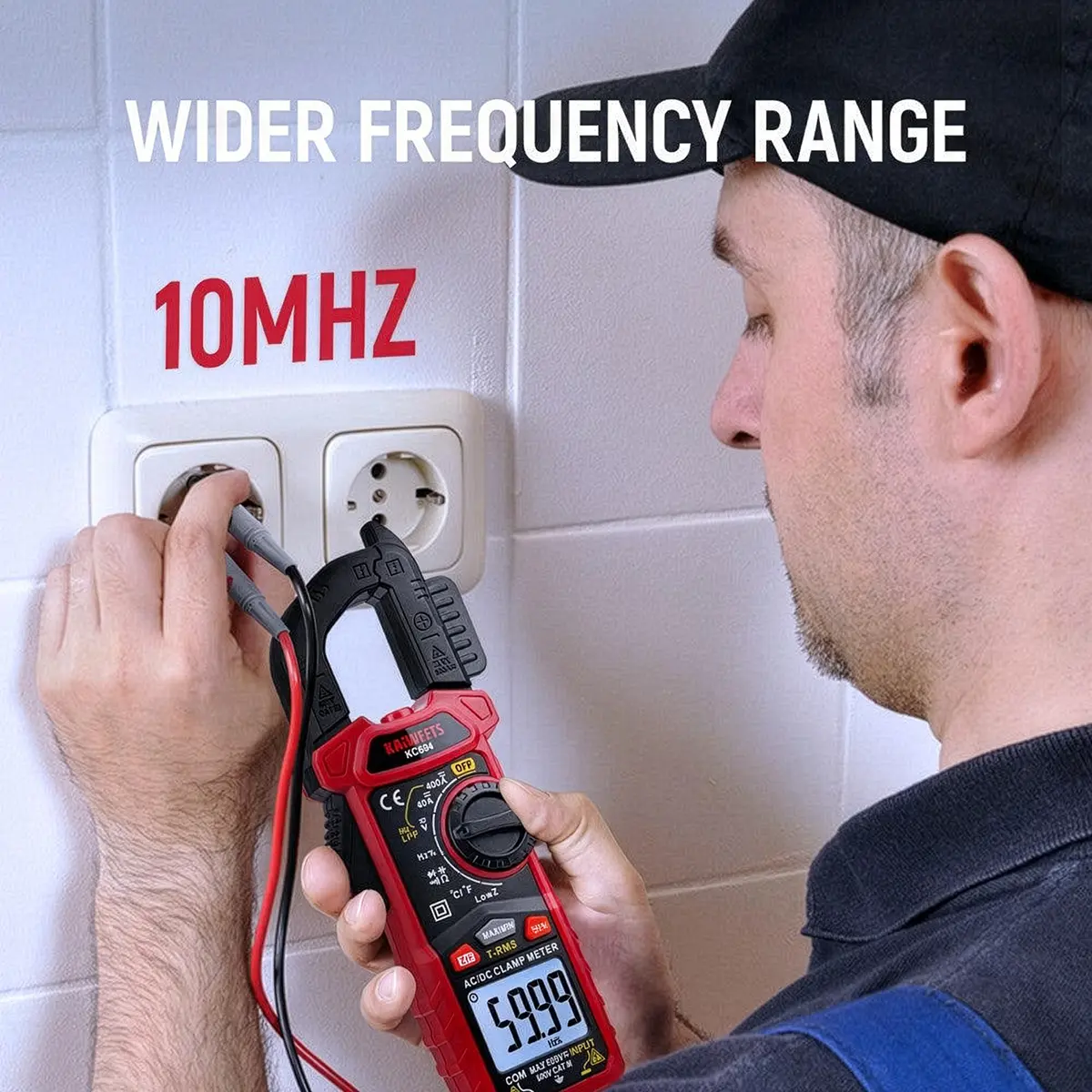 Pince ampèremétrique Kaiweets KC604 – Mesure de fréquence