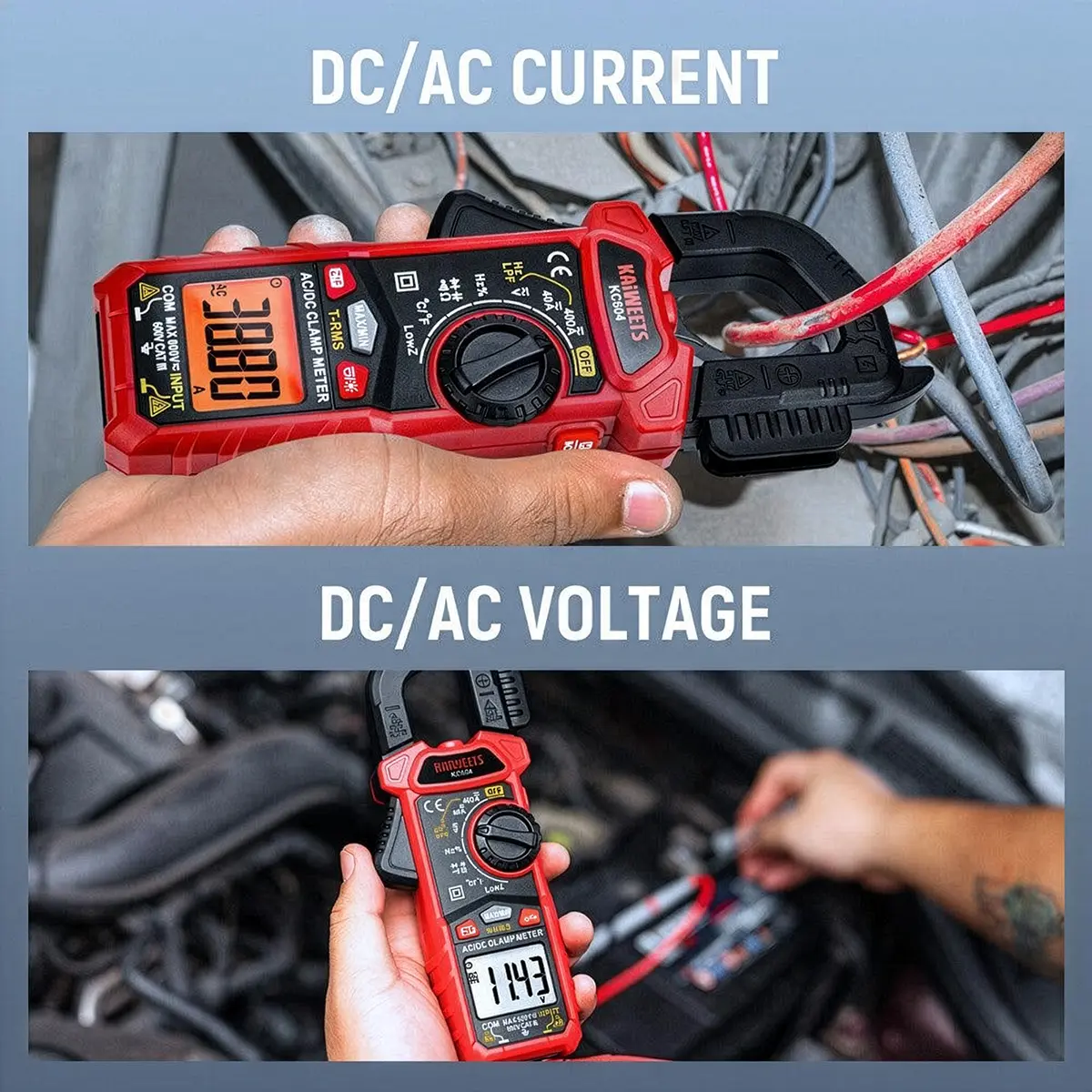Pince ampèremétrique Kaiweets KC604 – Mesure de courants AC/DC