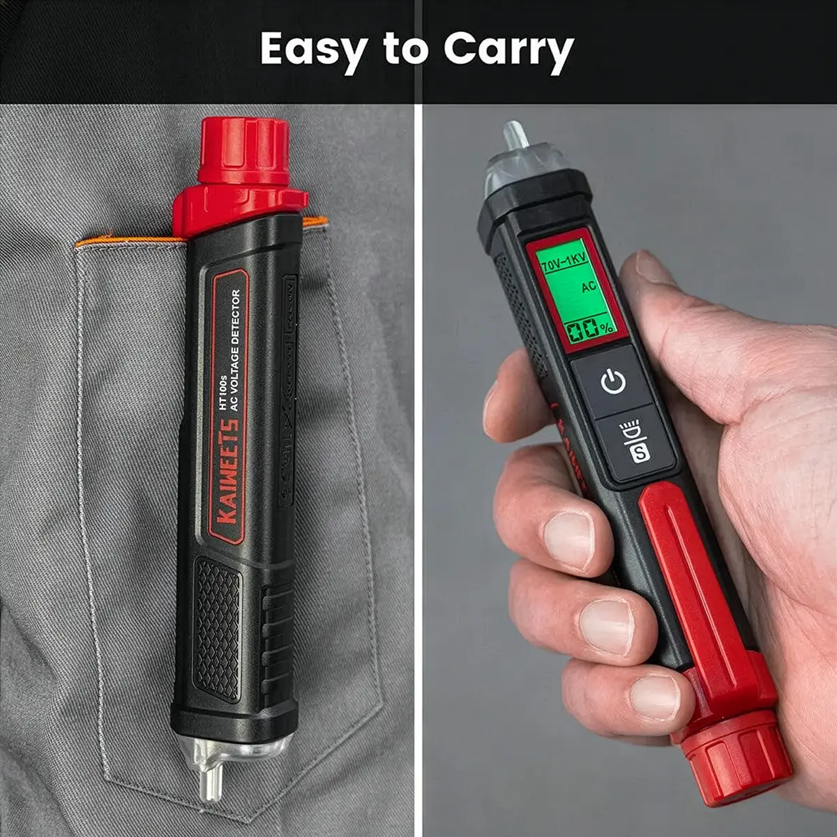 Testeur de tension Kaiweets HT100S – Facile à transporter