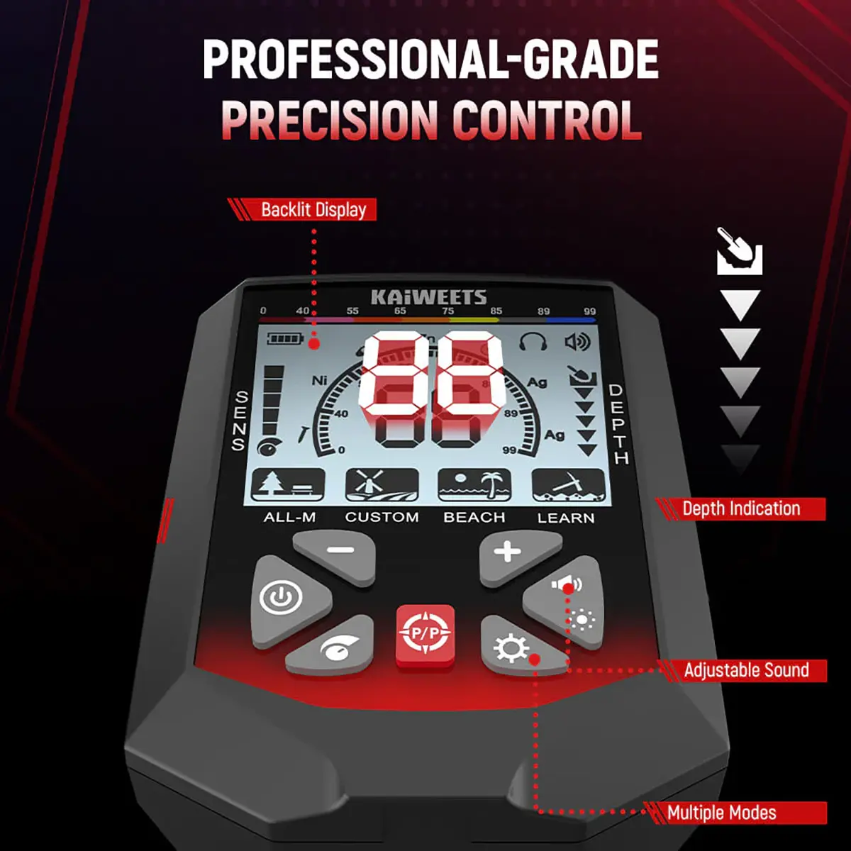 Kaiweets détecteur de métaux Explorer-X-III - Précision professionnelle