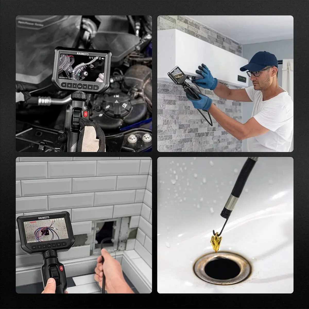 Kaiweets KBA01 endoscope industriel – Applications multiples