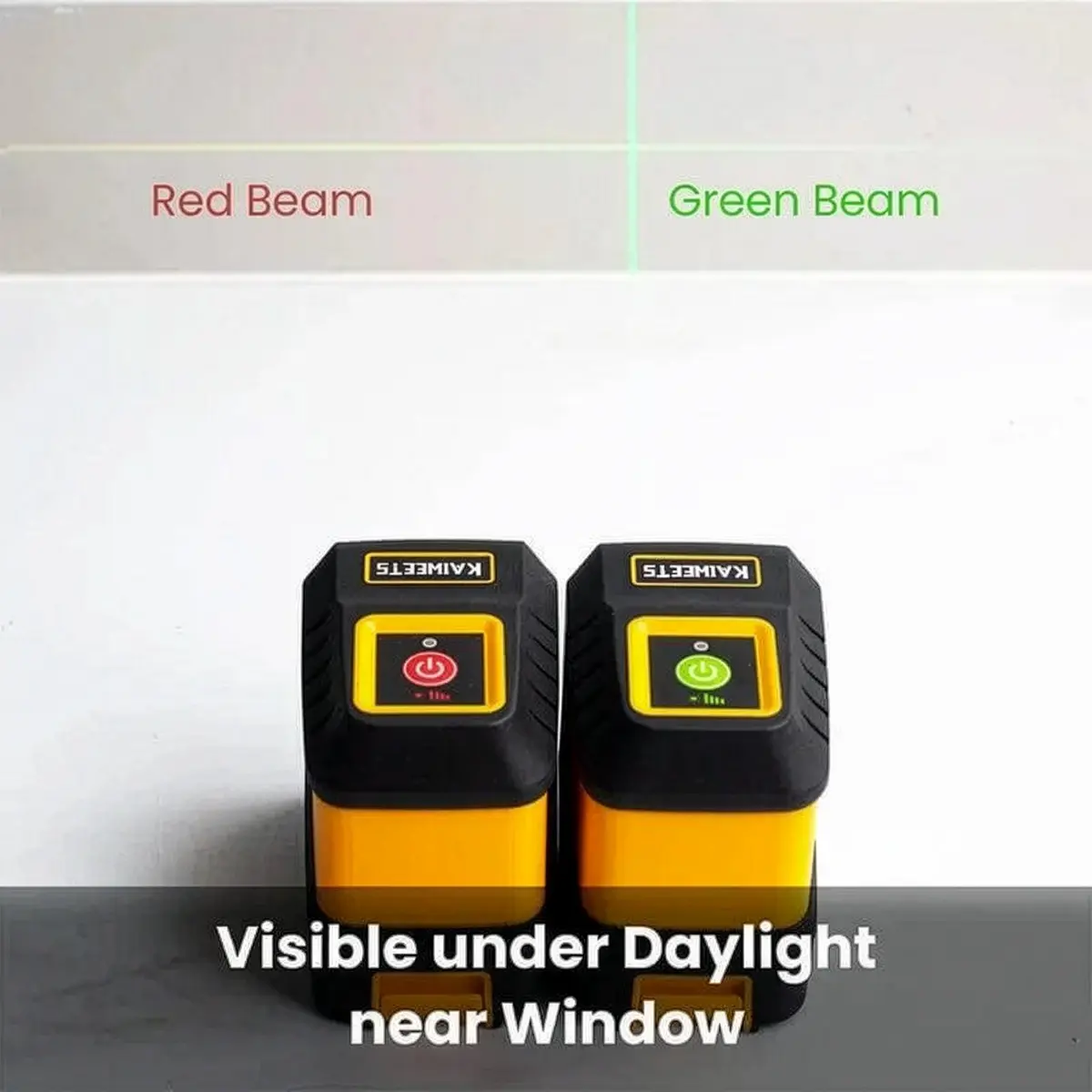 Niveau laser Kaiweets T03 – Faisceau rouge, faisceau vert